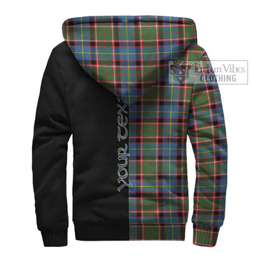 Glass Tartan Sherpa Hoodie with Family Crest and Half Of Me Style