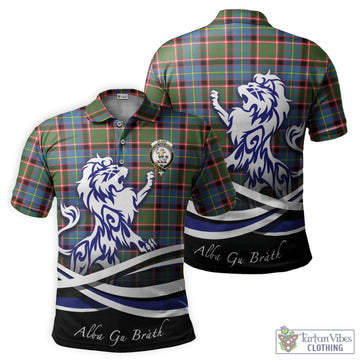 Glass Tartan Polo Shirt with Alba Gu Brath Regal Lion Emblem