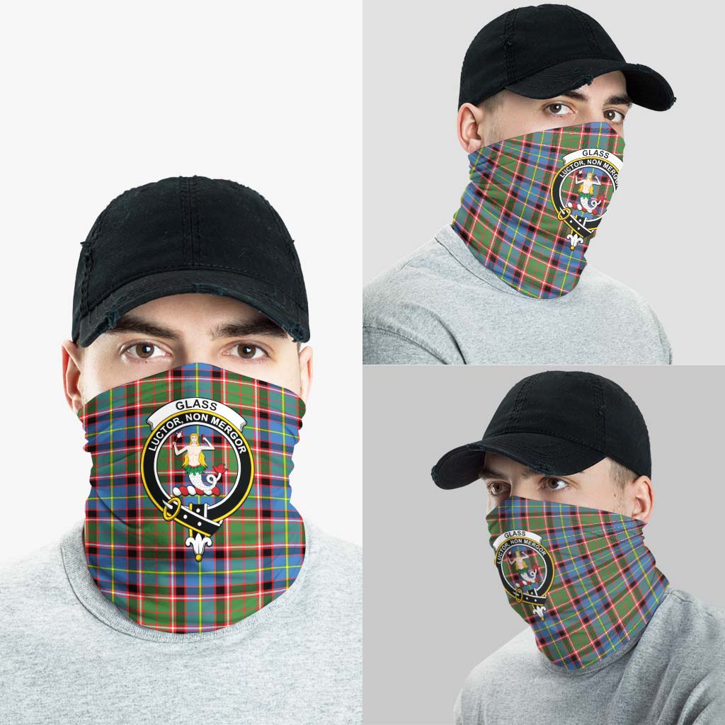 Glass Tartan Neck Gaiters, Tartan Bandanas, Tartan Head Band with Family Crest