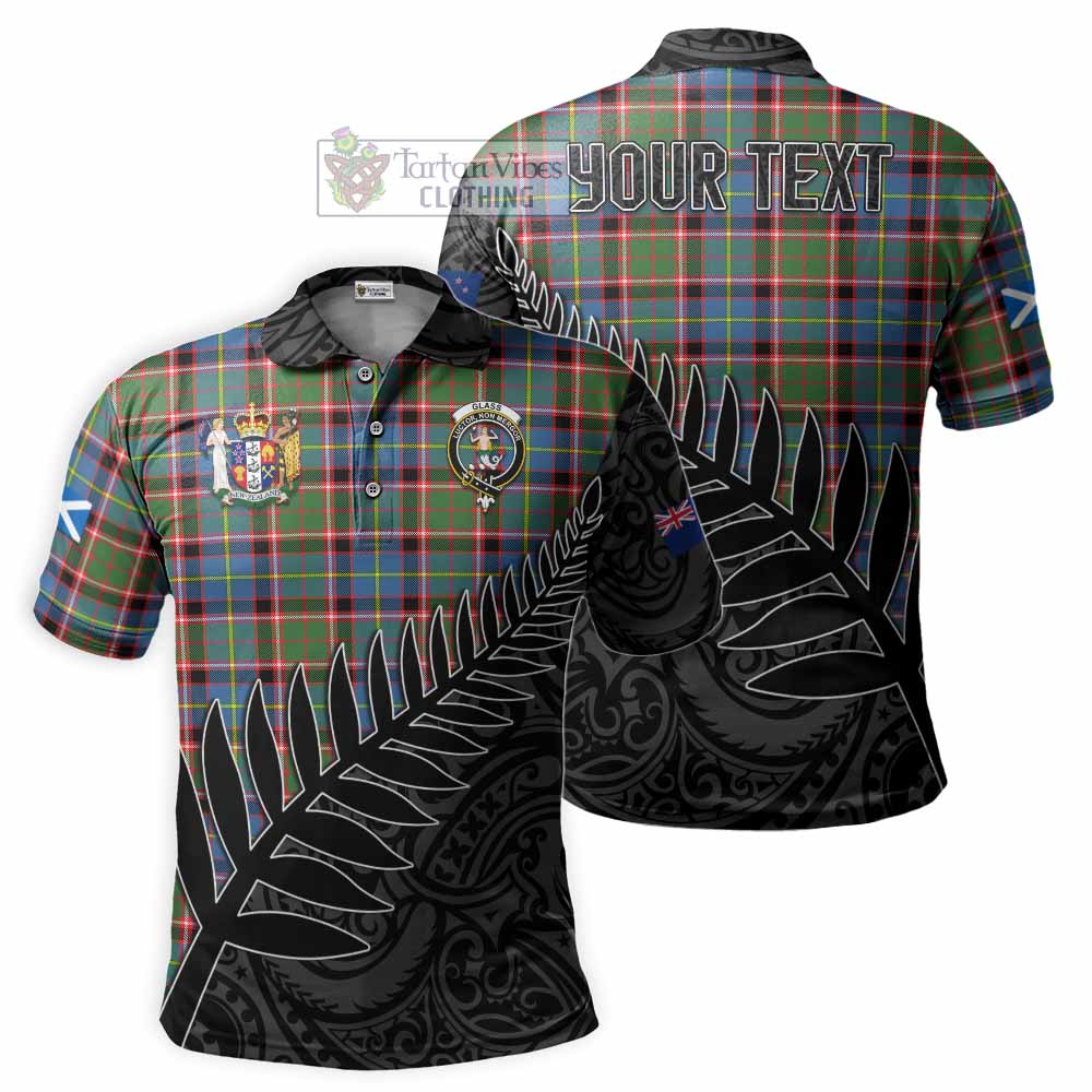 Glass Crest Tartan Polo Shirt with New Zealand Silver Fern Half Style