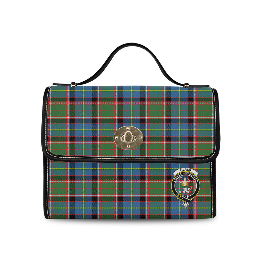 glass-tartan-leather-strap-waterproof-canvas-bag-with-family-crest