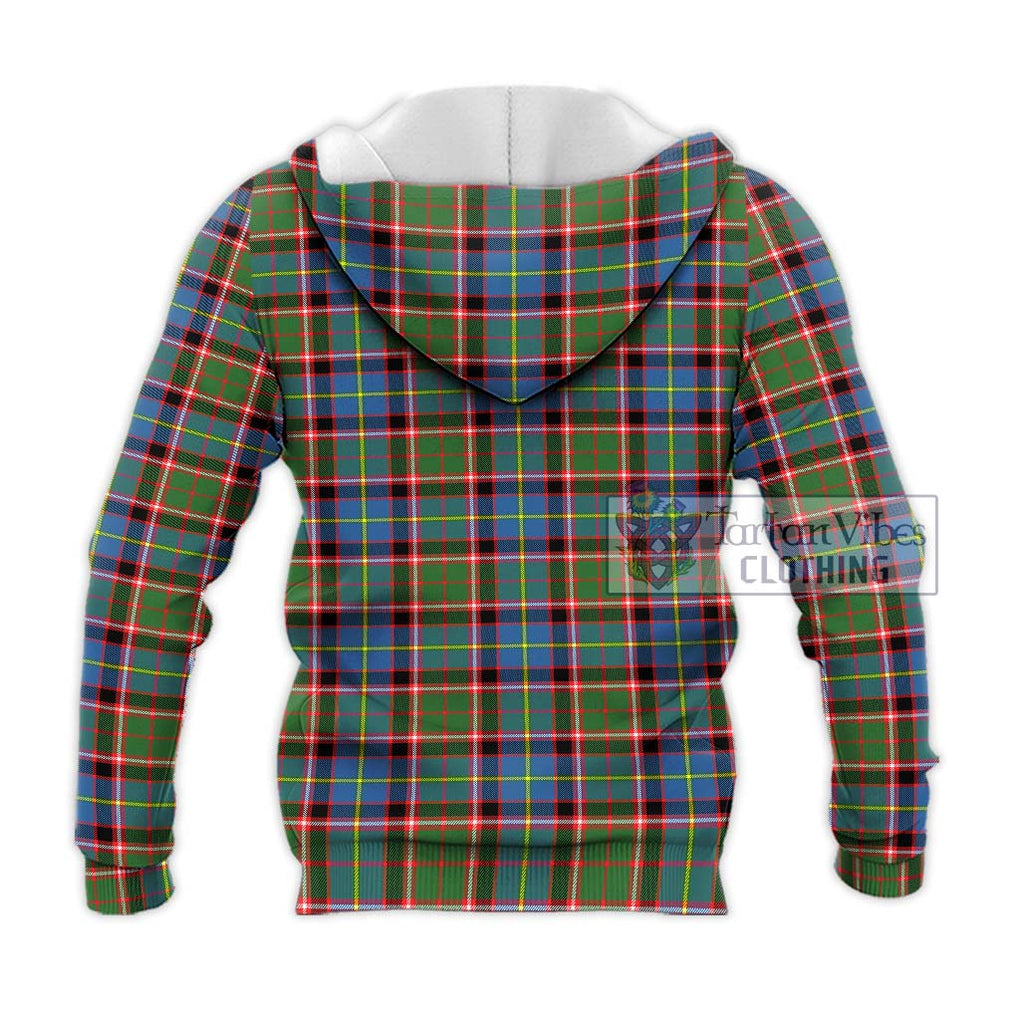 Glass Tartan Knitted Hoodie with Family Crest DNA In Me Style - Tartanvibesclothing Shop