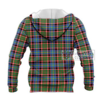 Glass Tartan Knitted Hoodie with Family Crest DNA In Me Style