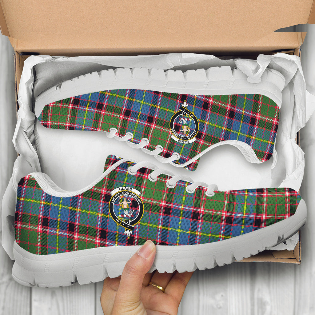 Glass Tartan Sneakers with Family Crest - Tartan Vibes Clothing