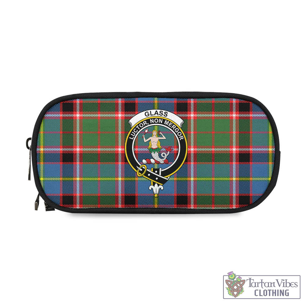 Tartan Vibes Clothing Glass Tartan Pen and Pencil Case with Family Crest