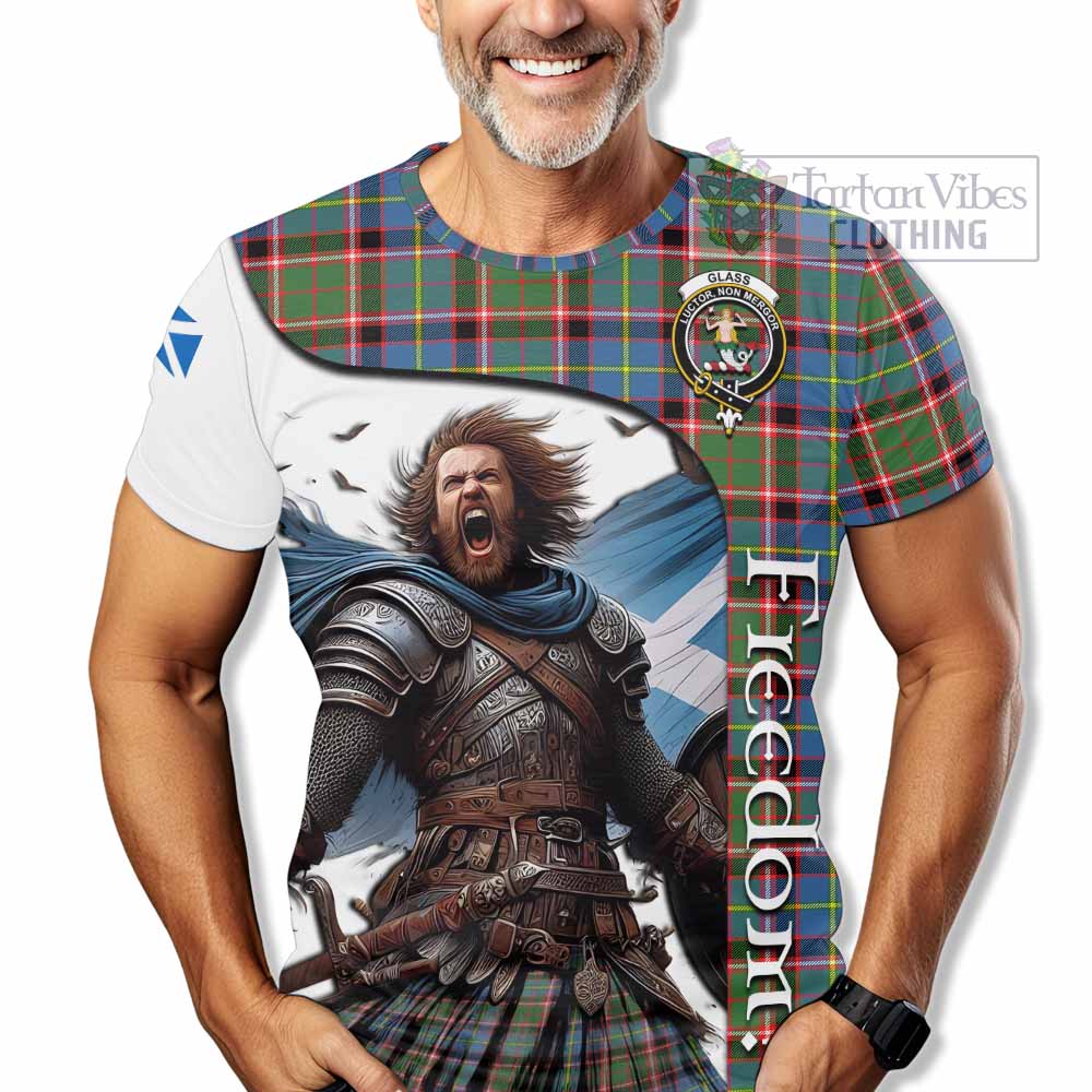 Glass Crest Tartan T-Shirt Inspired by the Freedom of Scottish Warrior