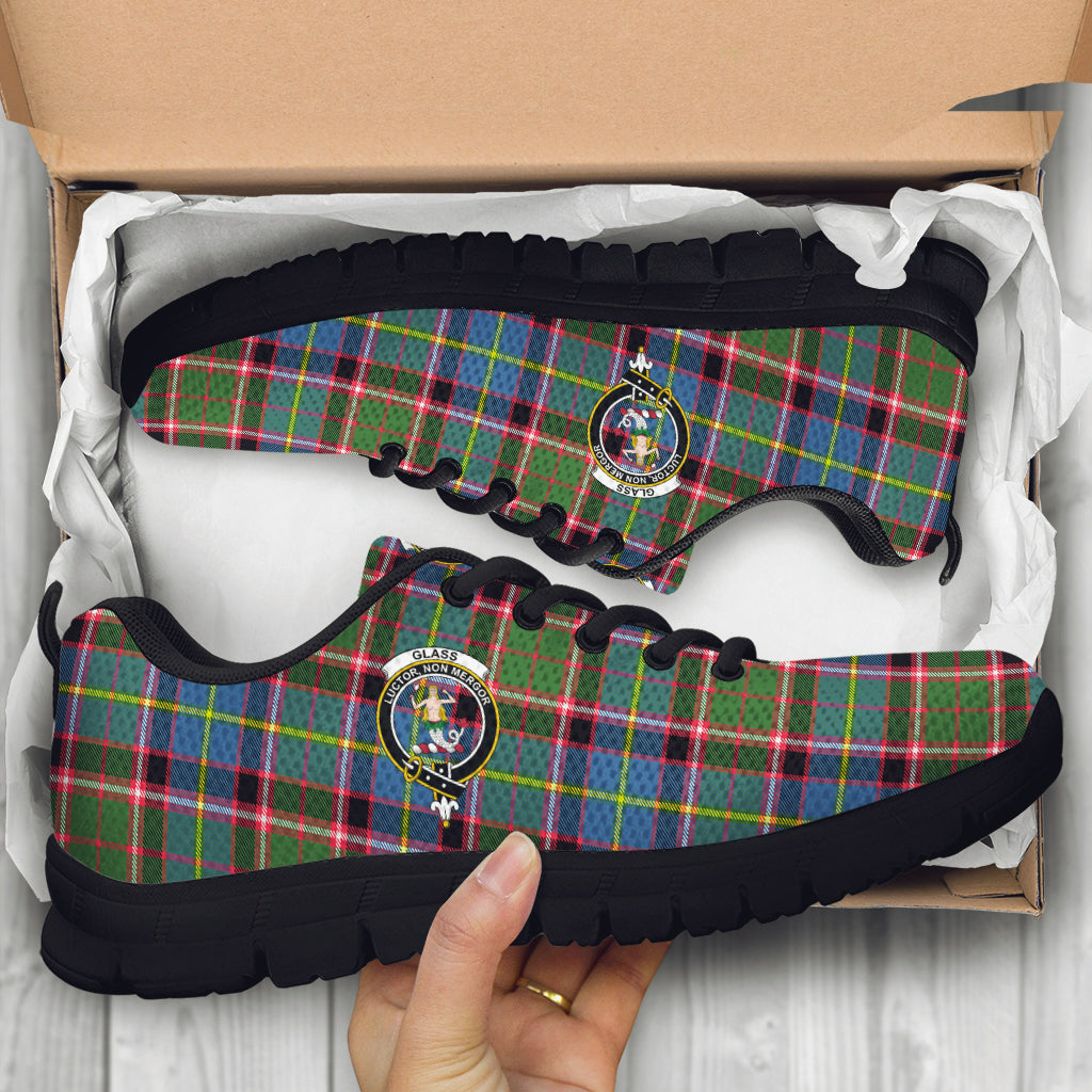 Glass Tartan Sneakers with Family Crest - Tartan Vibes Clothing