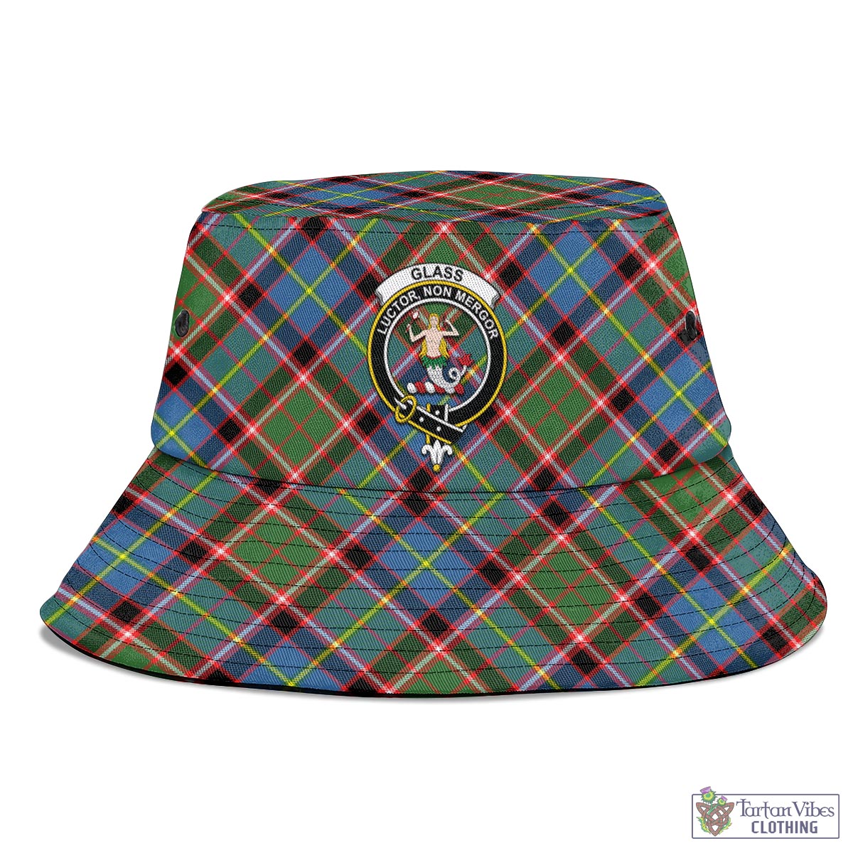 Tartan Vibes Clothing Glass Tartan Bucket Hat with Family Crest