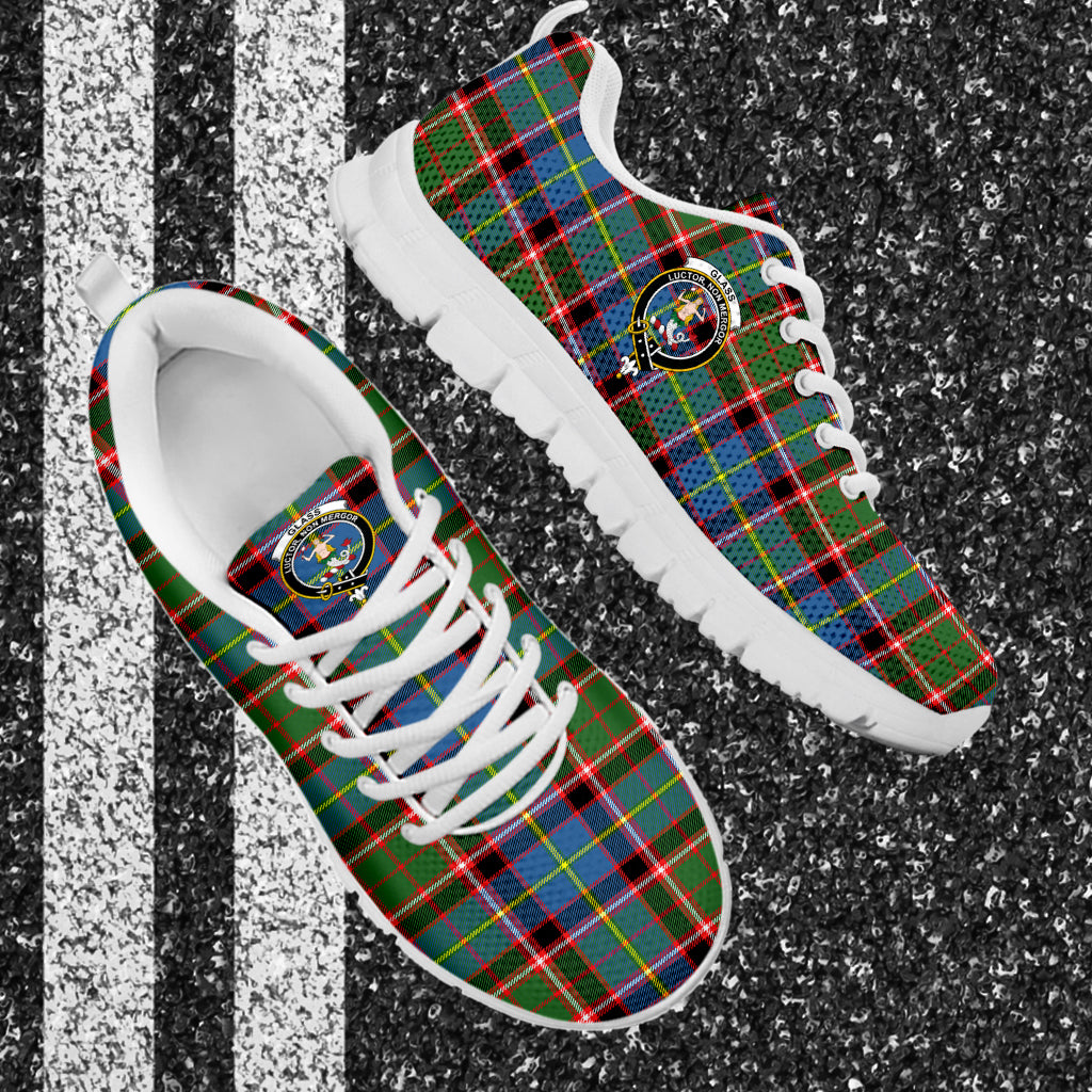 Glass Tartan Sneakers with Family Crest - Tartan Vibes Clothing