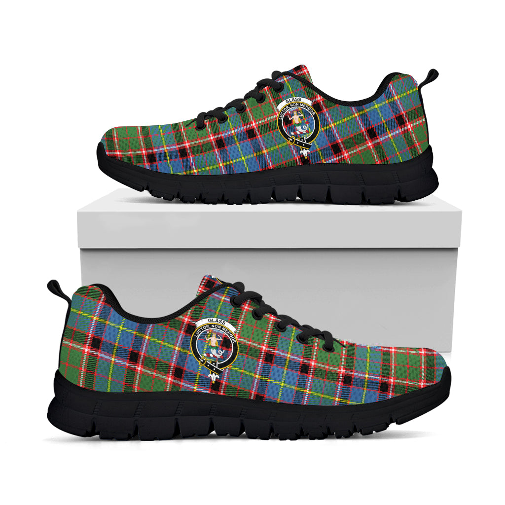 Glass Tartan Sneakers with Family Crest - Tartan Vibes Clothing