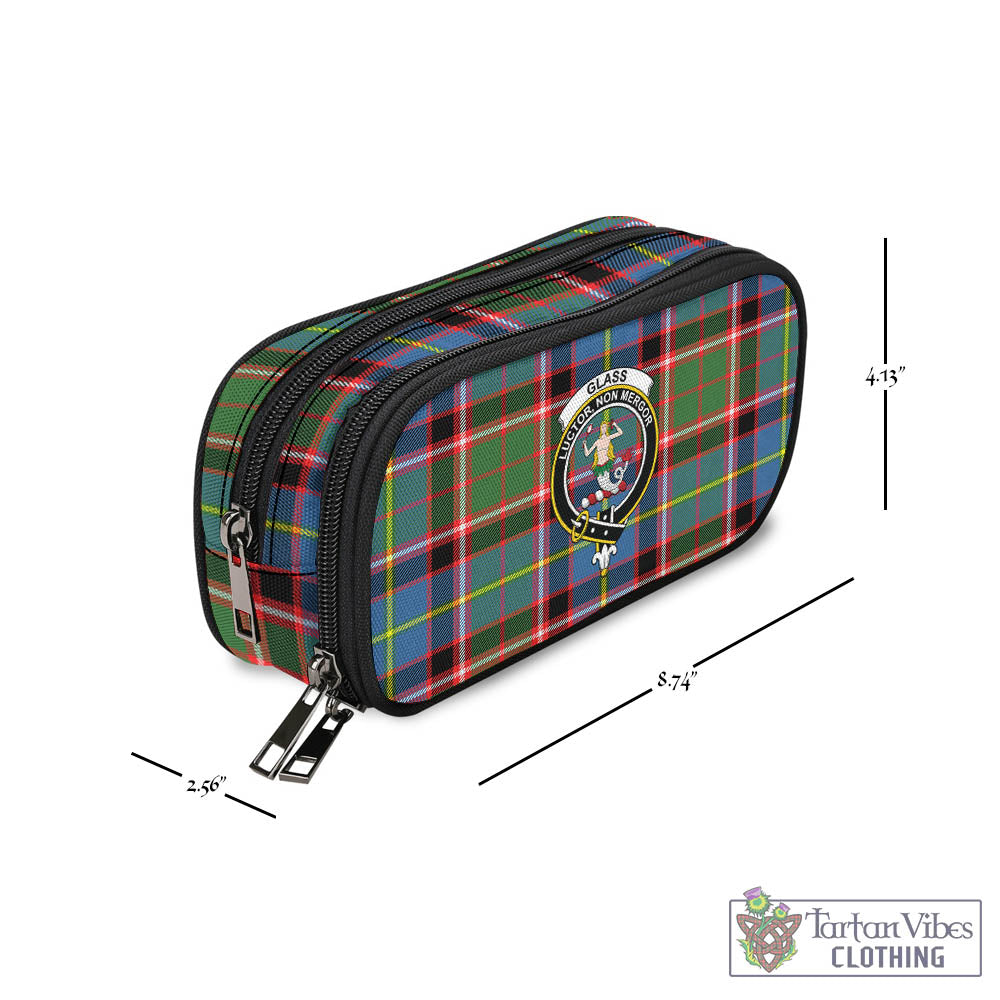 Tartan Vibes Clothing Glass Tartan Pen and Pencil Case with Family Crest