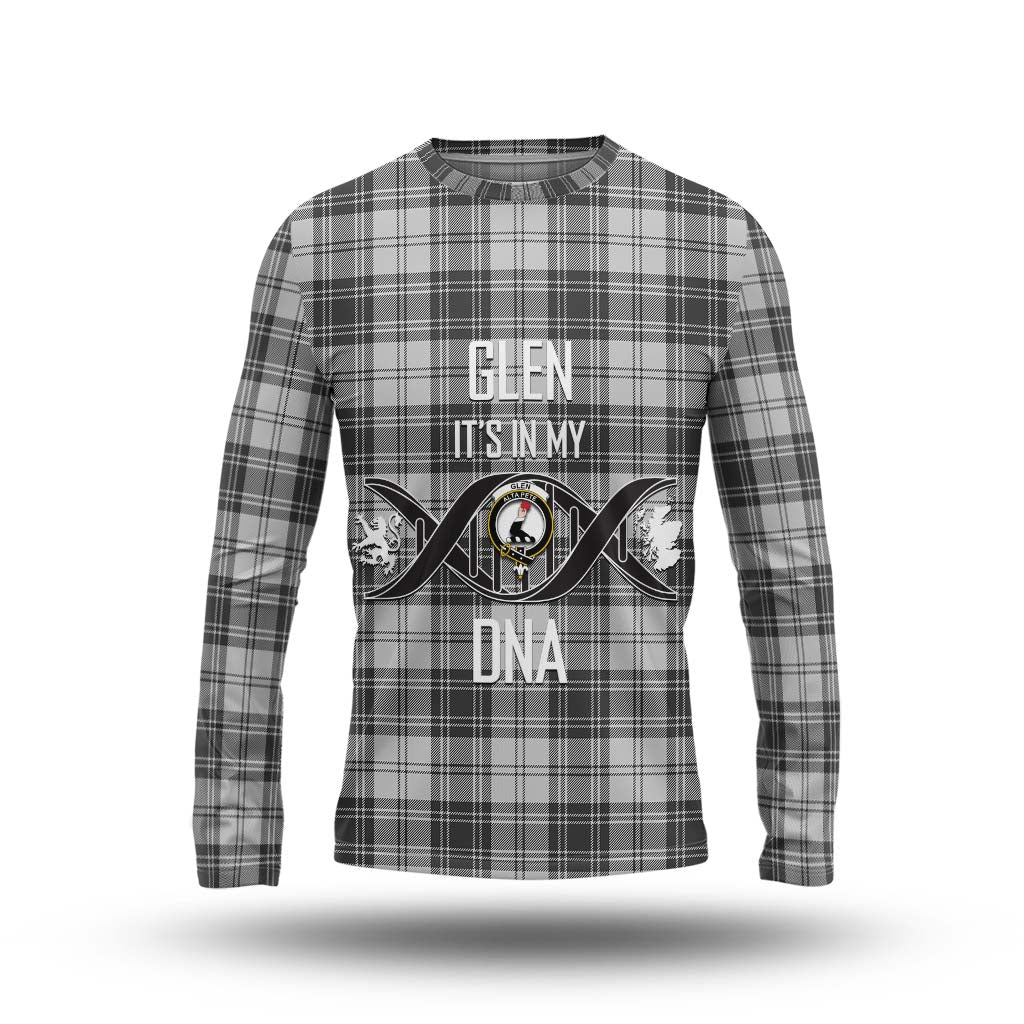 Tartan Vibes Clothing Glen Tartan Long Sleeve T-Shirt with Family Crest DNA In Me Style