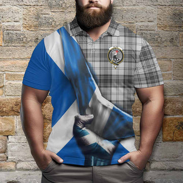 Glen Tartan Polo Shirt with Family Crest Scotland Patriotic Style