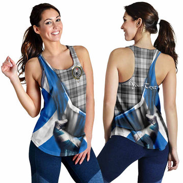 Glen Tartan Women's Racerback Tanks with Family Crest Scotland Patriotic Style