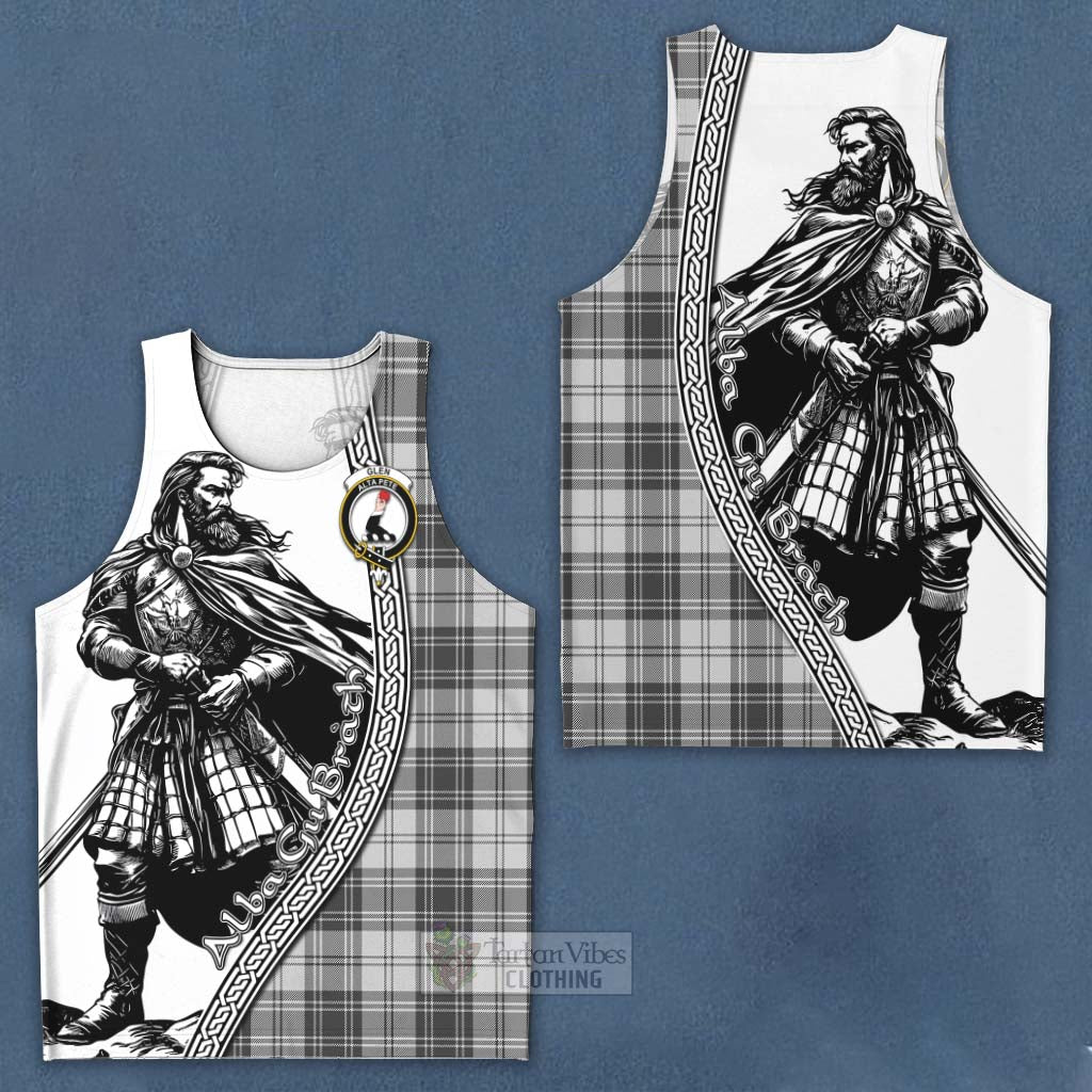 Tartan Vibes Clothing Glen Tartan Clan Crest Men's Tank Top with Highlander Warrior Celtic Style