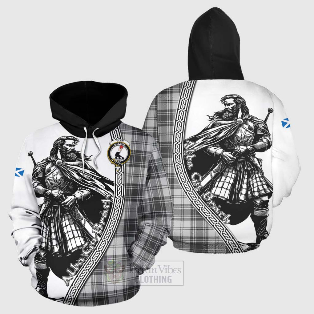 Tartan Vibes Clothing Glen Tartan Clan Crest Hoodie with Highlander Warrior Celtic Style