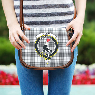 Glen Tartan Saddle Bag with Family Crest