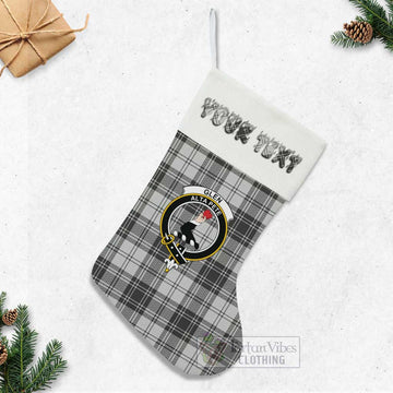 Glen Tartan Family Crest Christmas Stocking with Personalized Text