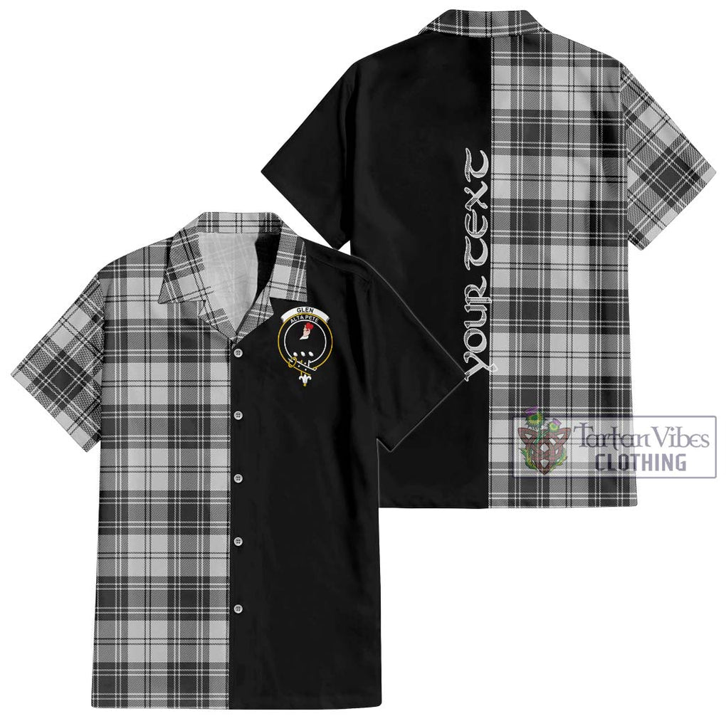 Glen Tartan Short Sleeve Button Shirt with Family Crest and Half Of Me Style Kid - Tartanvibesclothing Shop