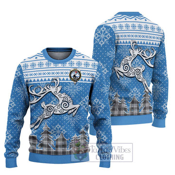 Glen Clan Christmas Ugly Sweater with Tartan and Celtic Reindeer Style