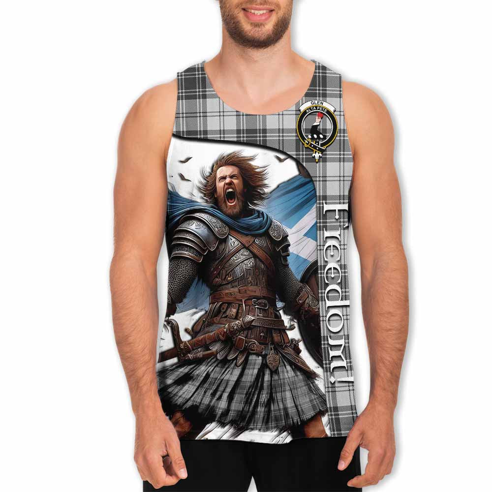 Tartan Vibes Clothing Glen Crest Tartan Men's Tank Top Inspired by the Freedom of Scottish Warrior