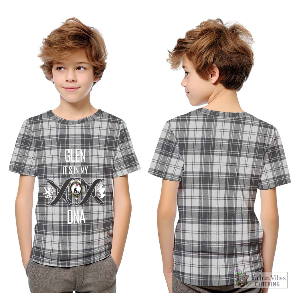 Tartan Vibes Clothing Glen Tartan Kid T-Shirt with Family Crest DNA In Me Style