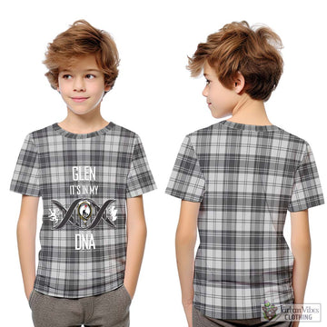 Glen Tartan Kid T-Shirt with Family Crest DNA In Me Style