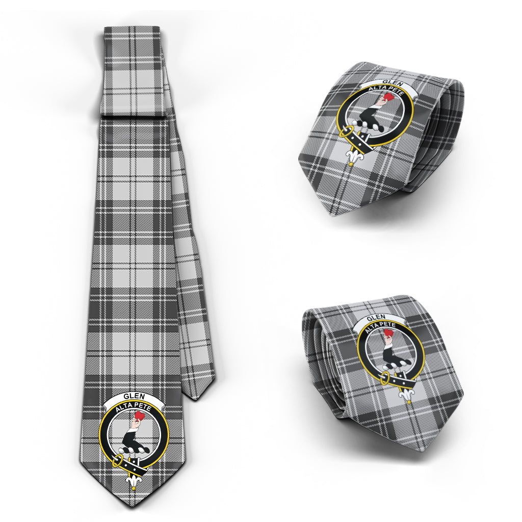 Glen Tartan Classic Necktie with Family Crest Necktie One Size - Tartan Vibes Clothing