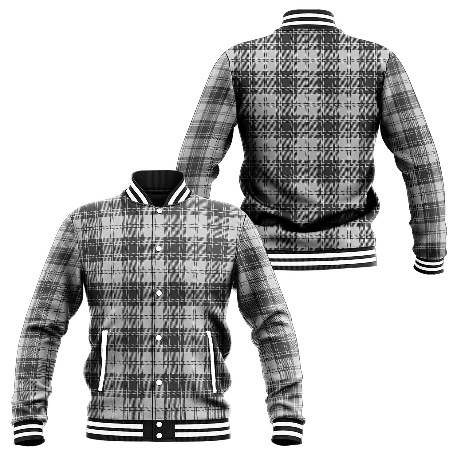 Glen Tartan Baseball Jacket Unisex - Tartan Vibes Clothing