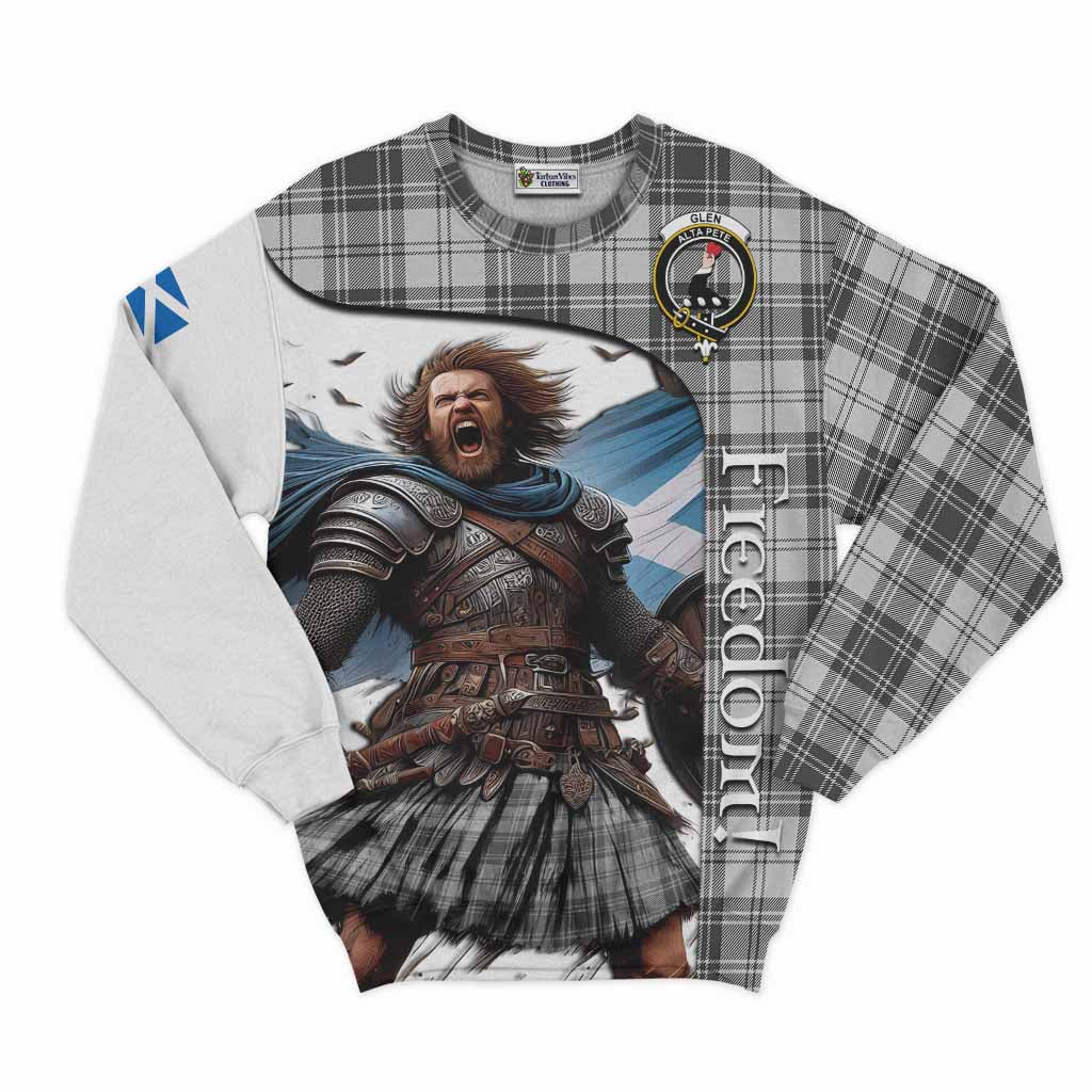 Tartan Vibes Clothing Glen Crest Tartan Sweatshirt Inspired by the Freedom of Scottish Warrior