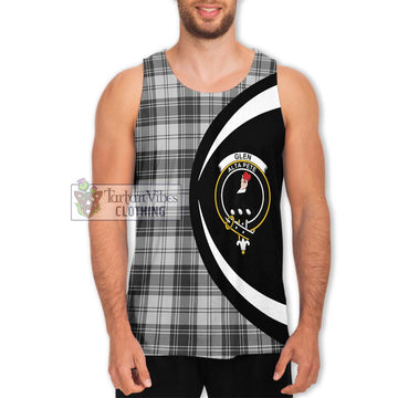 Glen Tartan Men's Tank Top with Family Crest Circle Style