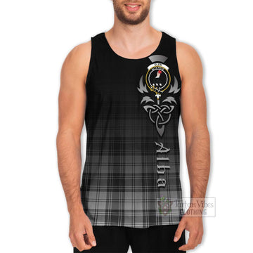 Glen Tartan Men's Tank Top Featuring Alba Gu Brath Family Crest Celtic Inspired