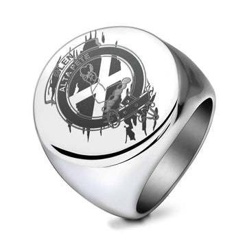 Glen Clan Crest Engraved Ring Scotland In Me Style