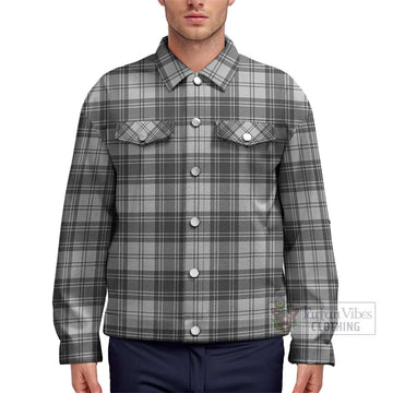 Glen Tartan Unisex Lapel Cotton Jacket