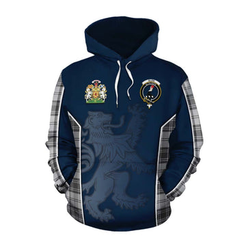 Glen Tartan Cotton Hoodie with Family Crest and Lion Rampant Vibes Sport Style