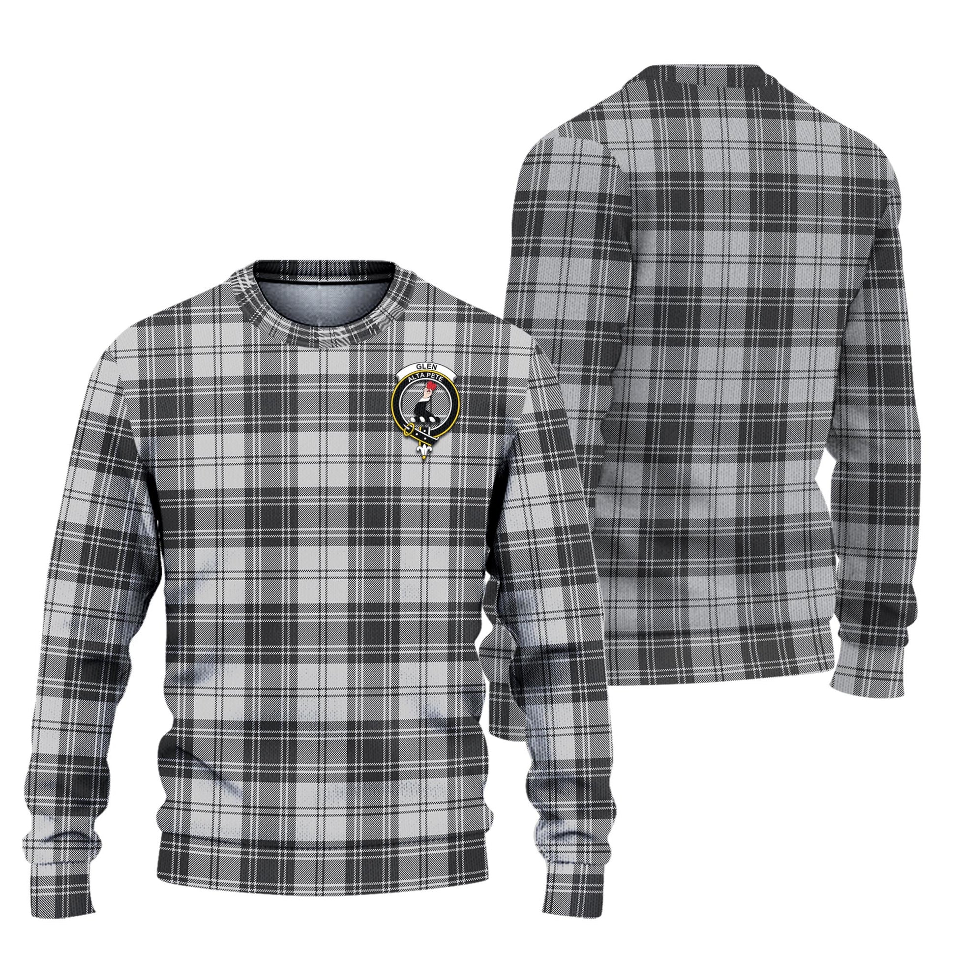 Glen Tartan Knitted Sweater with Family Crest Unisex - Tartanvibesclothing