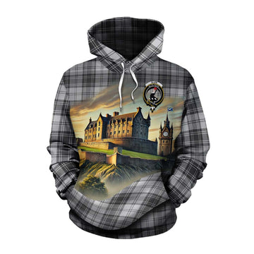 Glen Tartan Family Crest Cotton Hoodie with Scottish Ancient Castle Style Pullover Hoodie XS - Tartan Vibes Clothing