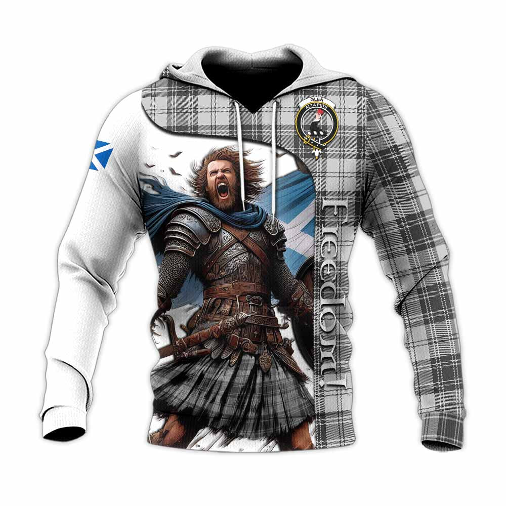 Tartan Vibes Clothing Glen Crest Tartan Knitted Hoodie Inspired by the Freedom of Scottish Warrior