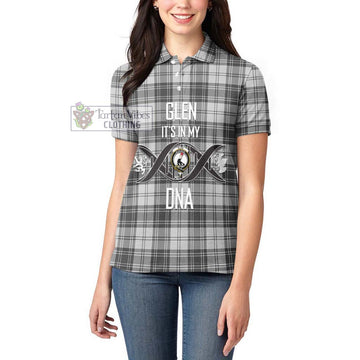 Glen Tartan Women's Polo Shirt with Family Crest DNA In Me Style