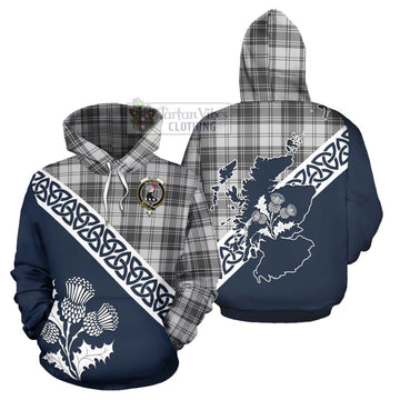 Glen Tartan Hoodie Featuring Thistle and Scotland Map