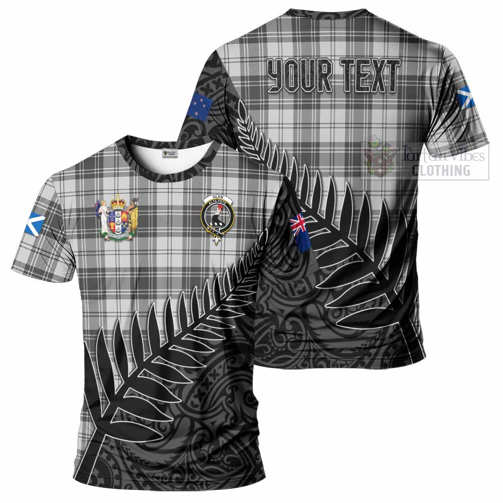 Tartan Vibes Clothing Glen Crest Tartan T-Shirt with New Zealand Silver Fern Half Style