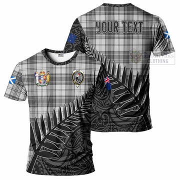 Glen Crest Tartan T-Shirt with New Zealand Silver Fern Half Style