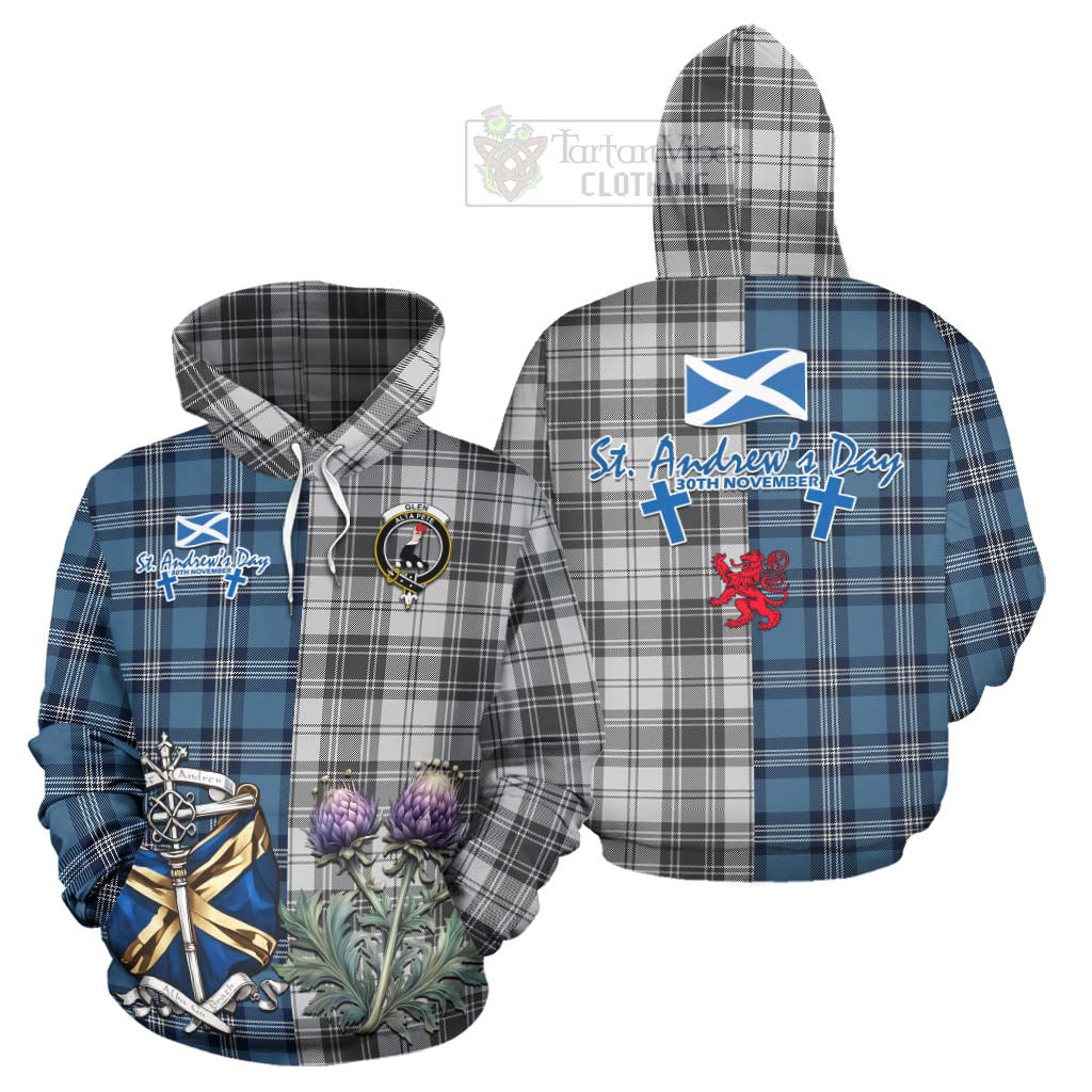 Tartan Vibes Clothing Glen Tartan Hoodie Happy St. Andrew's Day Half Tartan Style