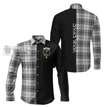 Glen Tartan Long Sleeve Button Shirt with Family Crest and Half Of Me Style