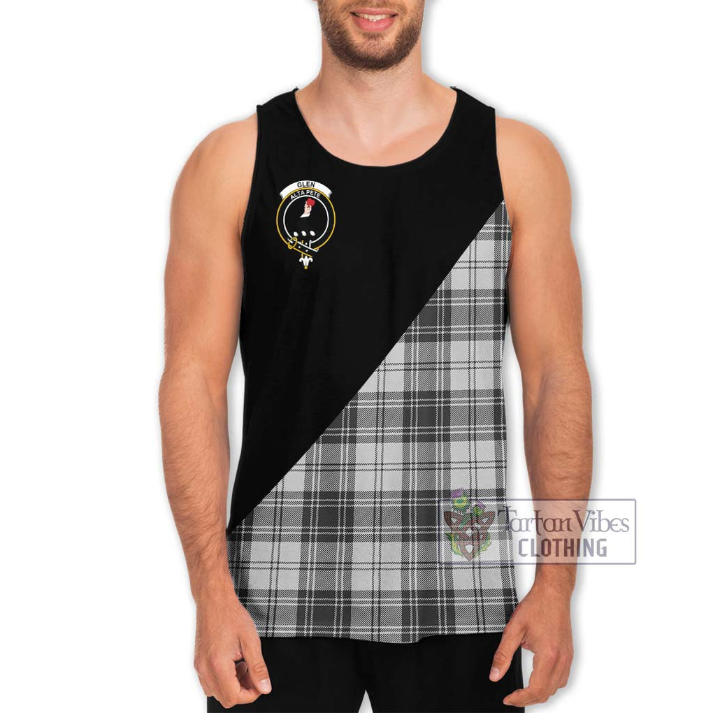 Glen Tartan Men's Tank Top with Family Crest and Military Logo Style Men - Tartanvibesclothing Shop