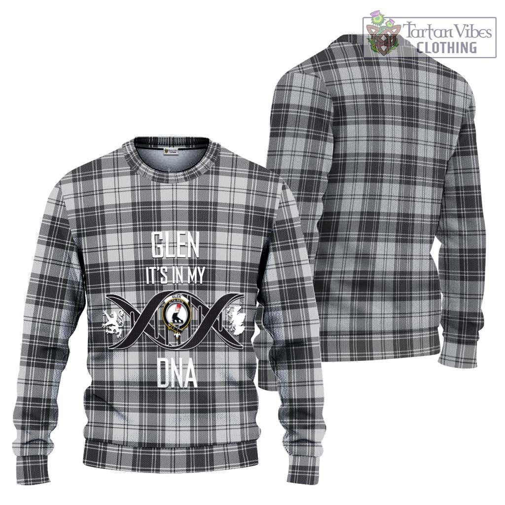 Tartan Vibes Clothing Glen Tartan Knitted Sweater with Family Crest DNA In Me Style