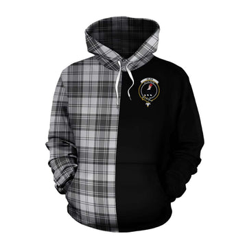 Glen Tartan Cotton Hoodie with Family Crest and Half Of Me Style