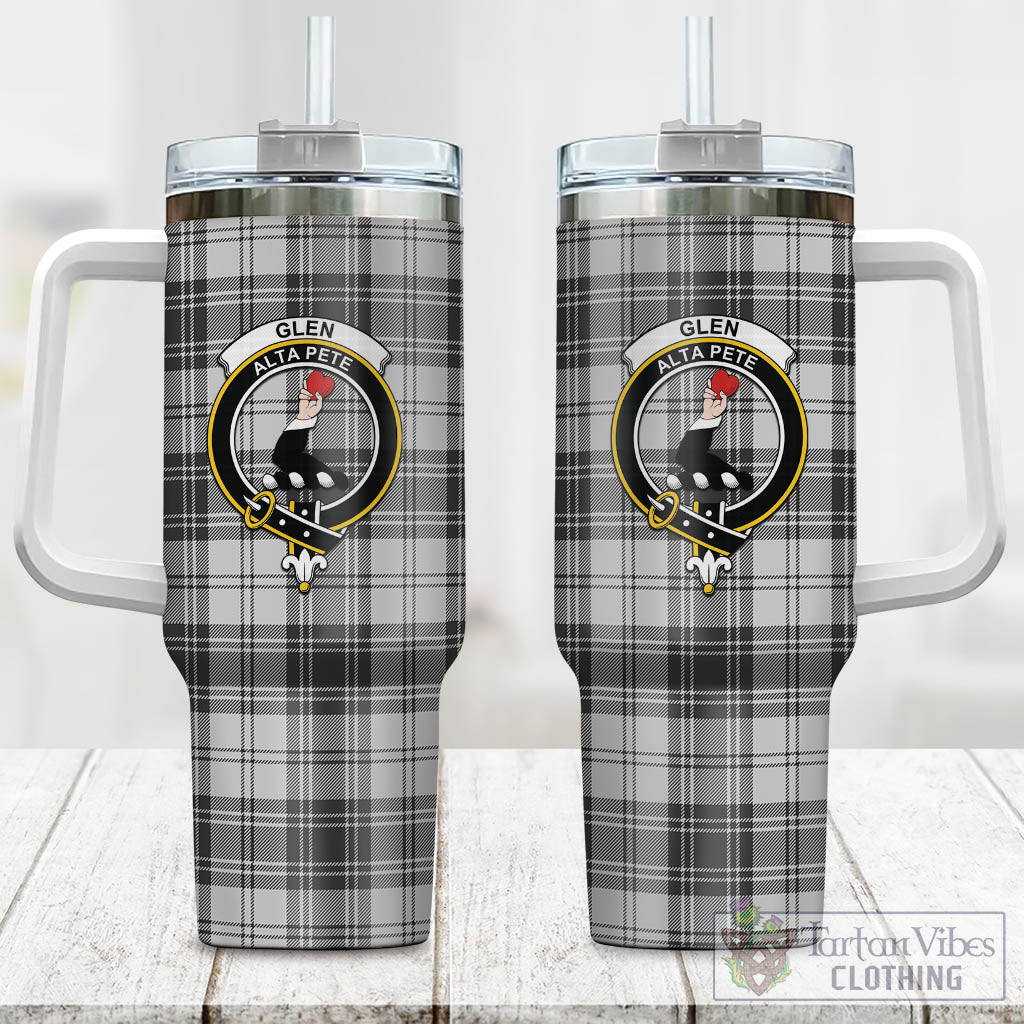 Tartan Vibes Clothing Glen Tartan and Family Crest Tumbler with Handle