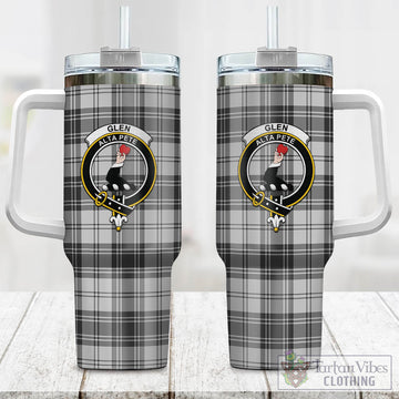 Glen Tartan and Family Crest Tumbler with Handle