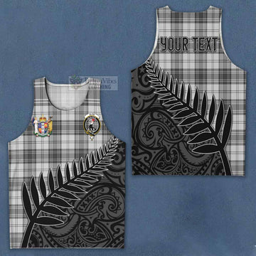 Glen Crest Tartan Men's Tank Top with New Zealand Silver Fern Half Style